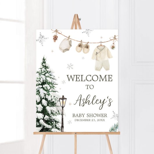 Poster Winter Merry Little Baby Clothes Welcome