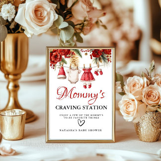 Poster Winter  Mommy’s Craving Station baby Shower sign