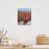 Poster WInter Mountain Man Fine Art (Cuisine)