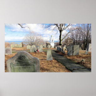 Poster Winter on Burial Hill, Plymouth MA