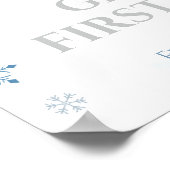 Poster Winter Onederland Blue First Photo Welcome Sign (Coin)