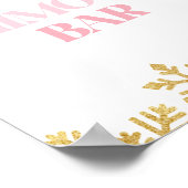 Poster Winter Onederland Mimosa signe bar rose et or (Coin)