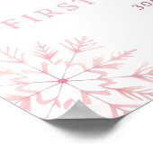 Poster Winter Onederland Pink Bow 1st Birthday Welcome (Coin)