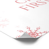 Poster Winter Onederland Pink First Photo Welcome Sign (Coin)