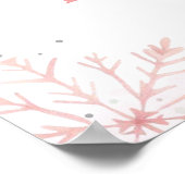 Poster Winter Onederland Pink Silver 1er anniversaire Bie (Coin)