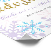 Poster Winter Onederland Premier anniversaire Panneau de  (Coin)