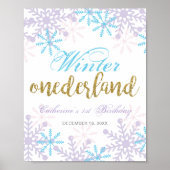 Poster Winter Onederland Premier anniversaire Panneau de  (Devant)