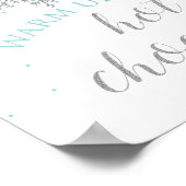 Poster Winter Onederland Turquoise + Silver Hot Chocolat (Coin)