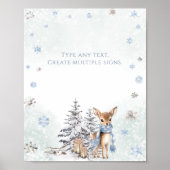 Poster Winter ONEderland Votre texte (Devant)