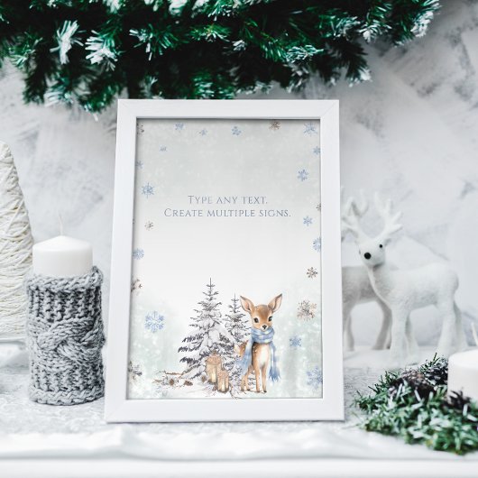Poster Winter ONEderland Votre texte