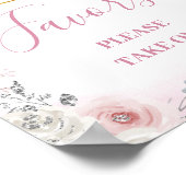 Poster Winter Pink Snowflake Sleigh Baby Shower Favors (Coin)