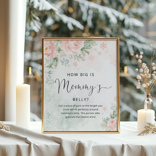 Poster Winter rose quelle taille est l'affiche de jeu ven