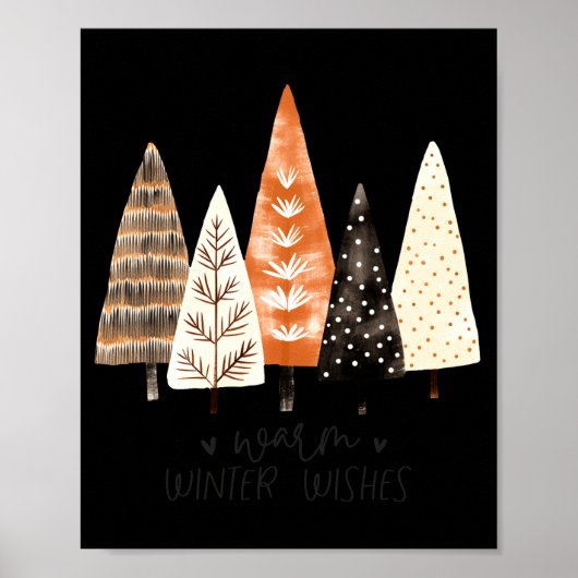 Poster Winter Season Simple Ne Trees (Devant)
