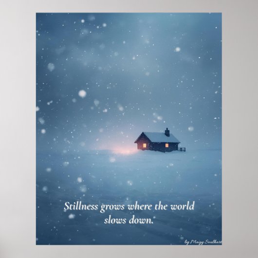 Poster Winter Serenity Art Print – “Soft Light in Quiet S (Devant)