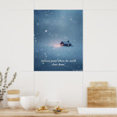 Poster Winter Serenity Art Print – “Soft Light in Quiet S (Cuisine)