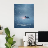 Poster Winter Serenity Art Print – “Soft Light in Quiet S (Bureau à domicile)