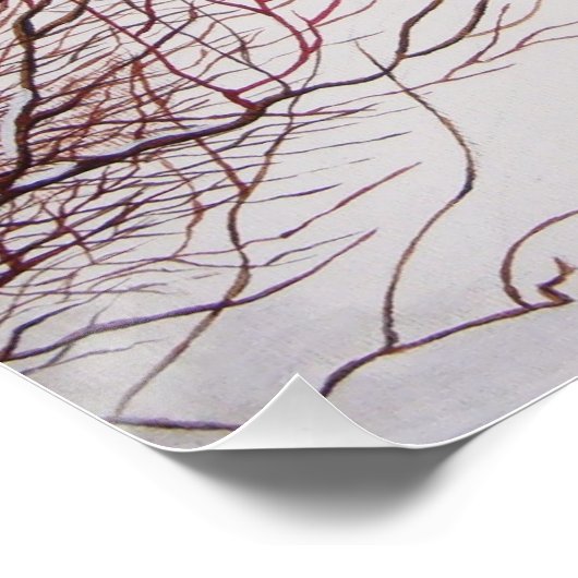 Poster Winter snow scene with cute black and tan dog (Coin)