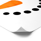 Poster Winter Snowman Face Eyelashes Christmas Xmas Fun D (Coin)