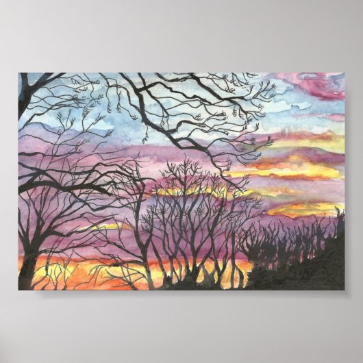 Poster Winter Sunrise Fine Art Print (Devant)