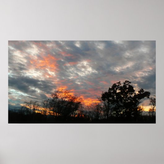 Poster Winter Sunset Nature Paysage Photographie (Devant)