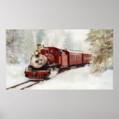 Poster Winter Train Journey Print | Samsung Frame TV Art (Devant)