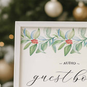 Poster Winter Wedding Audio Guest Book Sign