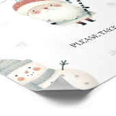 Poster Winter Wonderland Baby are Sweet Table Sign (Coin)