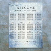Poster Winter Wonderland Forest Wedding Seating Chart