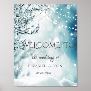 Poster Winter Wonderland, Mariage String Lights