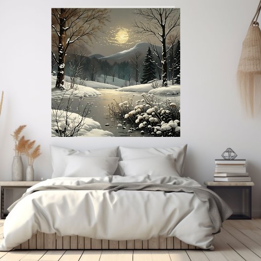 Poster Winter Wonderland Snow Landcape Art Imprimer l'aff