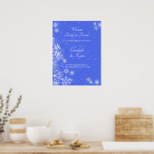 Poster Winter Wonderland, Snowflakes, Mariage Welcome (Cuisine)