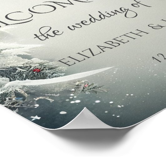 Poster Winter Wonderland, String Lights Mariage de neige (Coin)