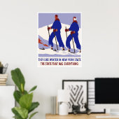Poster winterreizen in New York (Thuiskantoor)