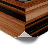 Poster wintersneeuwscène van het fake-venstertje (Hoek)