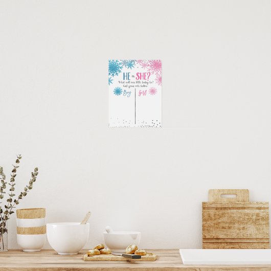 Poster winterstemming Snowflake (Keuken)