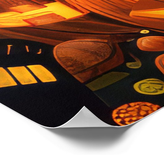 Poster Wirefox Terrier Halloween Éffrayant (Coin)