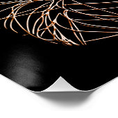 Poster Wireframe Human Figure in Abstract Motion (Coin)