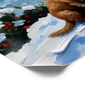 Poster Wirehaired Pointing Griffon Christmas Lighthouse (Coin)