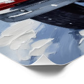 Poster Wirehaired Pointing Griffon Christmas Red Truck (Coin)