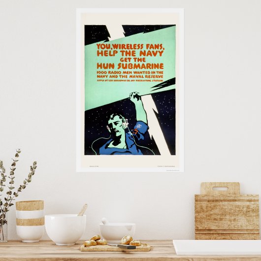 Poster Wireless Fans, Help the Navy (US02299) (Cuisine)