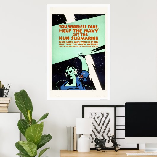 Poster Wireless Fans, Help the Navy (US02299) (Bureau à domicile)