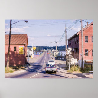 Poster Wiscasset et Bridge 1960