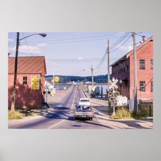 Poster Wiscasset et Bridge 1960 (Devant)