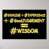 Poster "WISDOM EQUATION" Mignonne Expression Design. Comm (Devant)