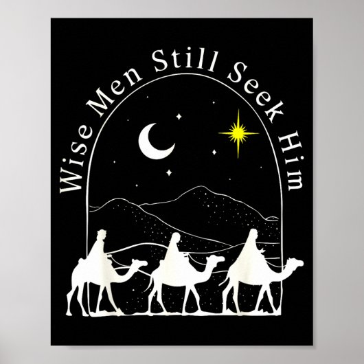Poster Wise Men Christian Christmas Jesus Nativity Scene  (Devant)