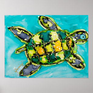Poster Wise Turtle Print Lovitude