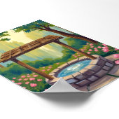 Poster Wishing Well Magical Floral Forest Art (Coin)