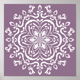 Poster Wisteria Mandala