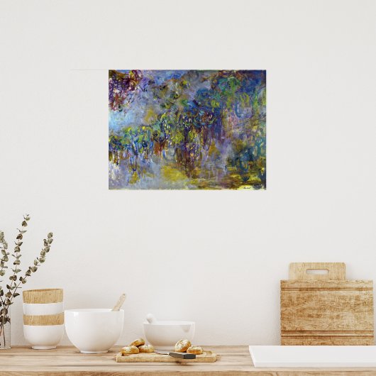 Poster Wisteria (moitié droite) par Claude Monet (Cuisine)