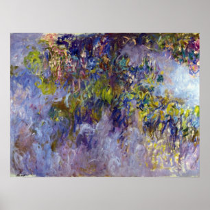 Poster Wisteria (moitié gauche) par Claude Monet
